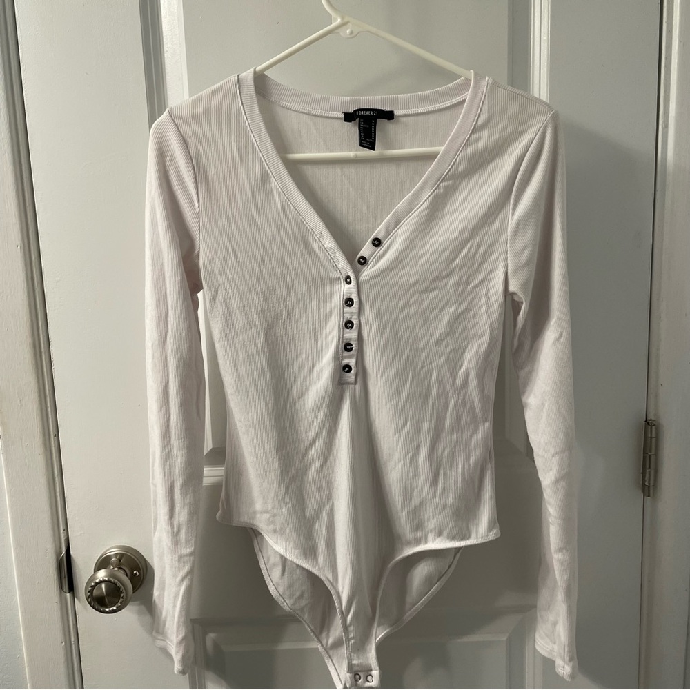 Forever 21 Ribbed Bodysuit Medium